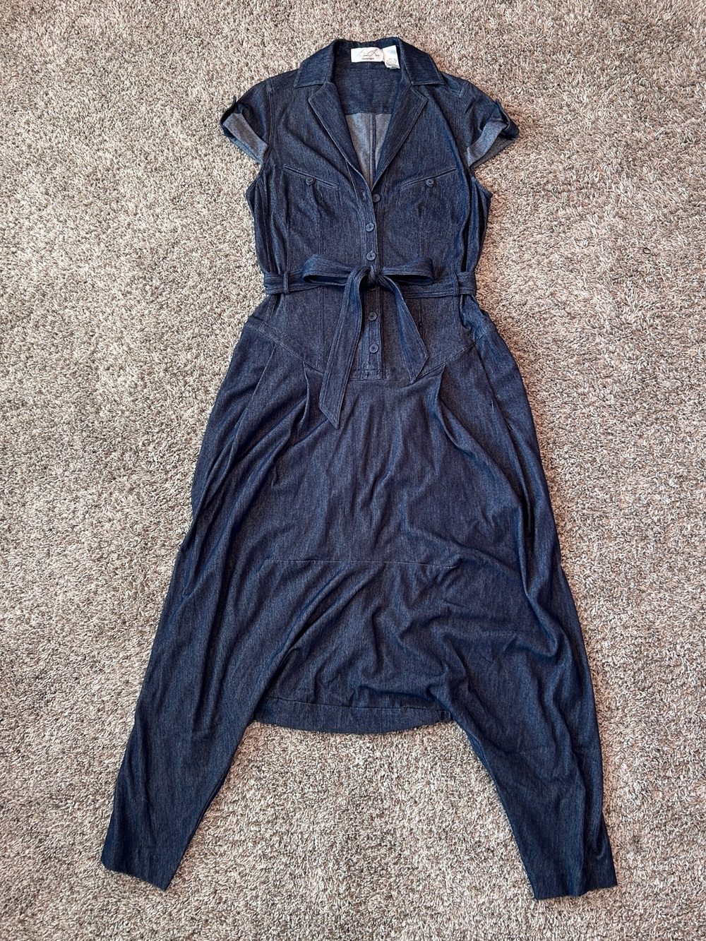 Byron Lars In Earnest Denim Harem Jumpsuit, Women’s Size 8